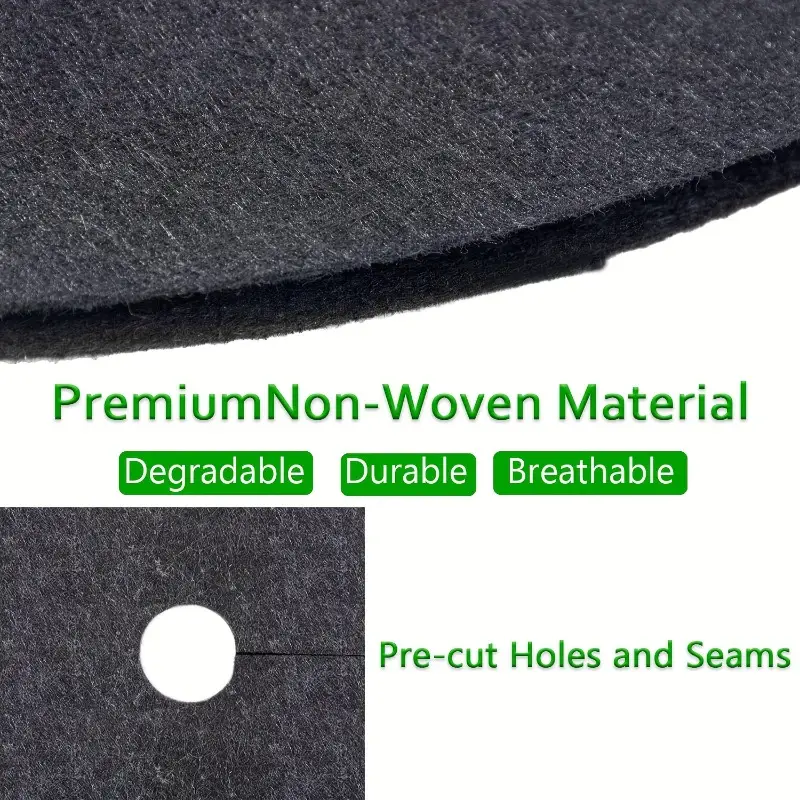 pack of 5 16 5 inch non woven fabric tree cover ring tree protection pad tree grass mat tree grass protective barrier pad round cloth plant weed cloth cover breathable and moisturizing plant roots control weeds growth
