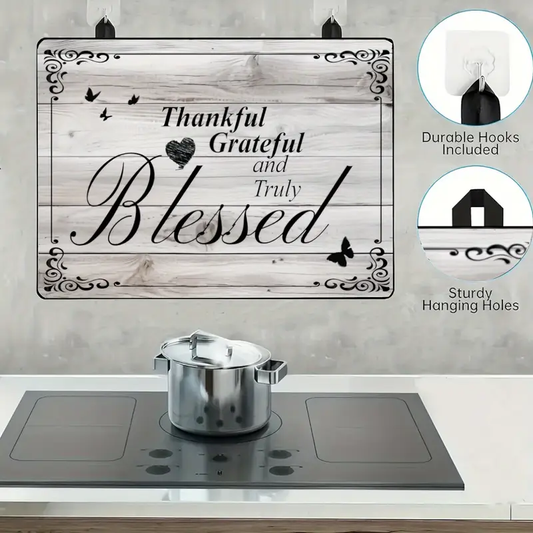 1pc large stove top cover 28 5x20 5 heat resistant scratch proof glass protector with stylish thankful grateful blessed design multipurpose kitchen decor for cooktops ovens washers dryers easy to clean stove top protectors