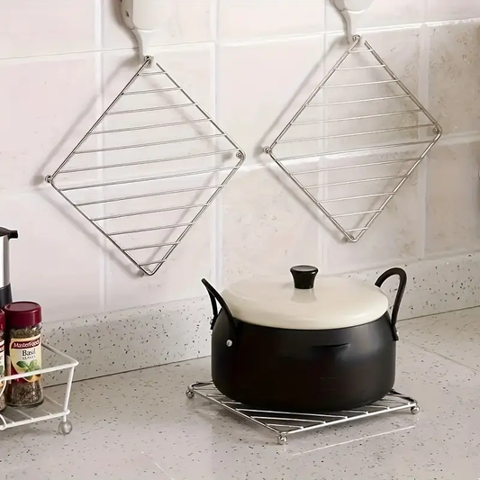 3pcs pot pad square storage rack thermal insulated placemats coasters table mats heat insulating mats practical shelf universal shelf for kitchen and dining room utility racks